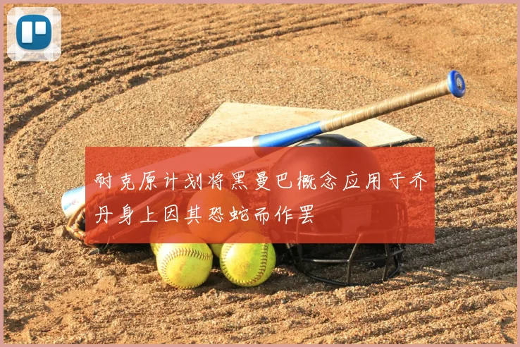 耐克原计划将黑曼巴概念应用于乔丹身上因其恐蛇而作罢